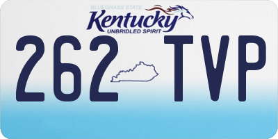 KY license plate 262TVP