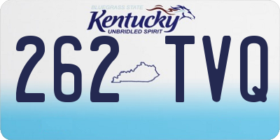 KY license plate 262TVQ