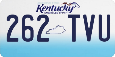 KY license plate 262TVU