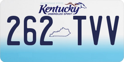 KY license plate 262TVV