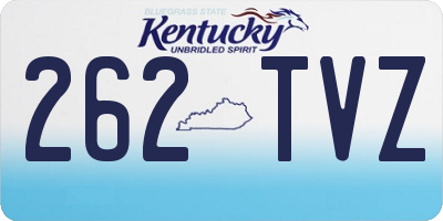 KY license plate 262TVZ