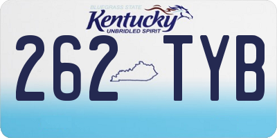 KY license plate 262TYB