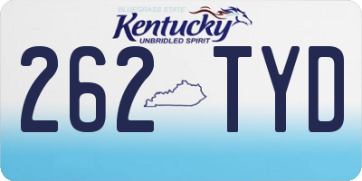 KY license plate 262TYD