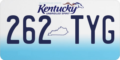 KY license plate 262TYG
