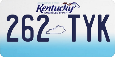 KY license plate 262TYK