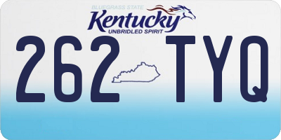 KY license plate 262TYQ