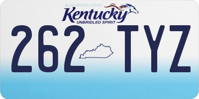 KY license plate 262TYZ