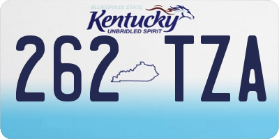KY license plate 262TZA