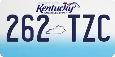 KY license plate 262TZC
