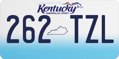 KY license plate 262TZL