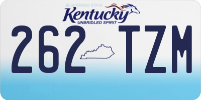 KY license plate 262TZM