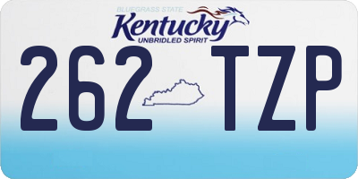 KY license plate 262TZP