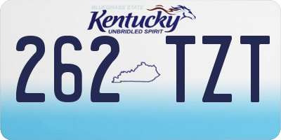 KY license plate 262TZT