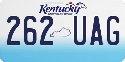 KY license plate 262UAG