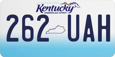 KY license plate 262UAH