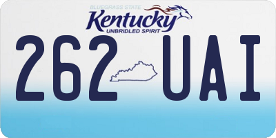 KY license plate 262UAI