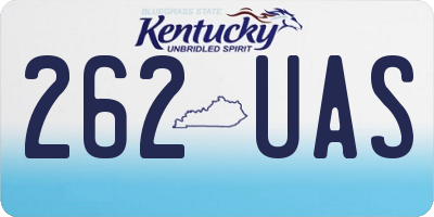 KY license plate 262UAS