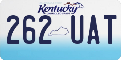 KY license plate 262UAT
