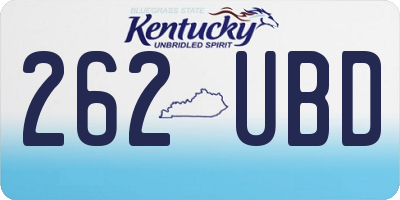 KY license plate 262UBD