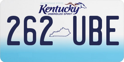 KY license plate 262UBE