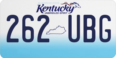 KY license plate 262UBG