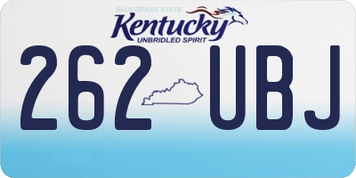 KY license plate 262UBJ