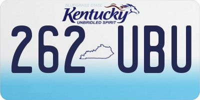 KY license plate 262UBU