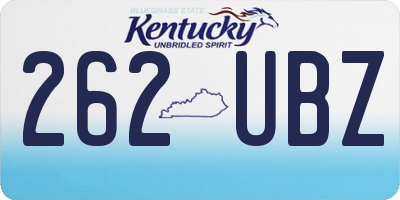 KY license plate 262UBZ