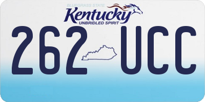 KY license plate 262UCC
