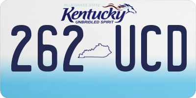 KY license plate 262UCD
