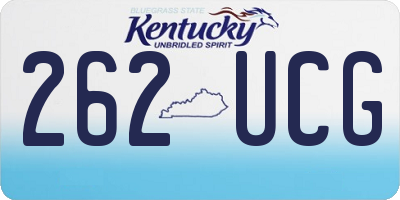KY license plate 262UCG