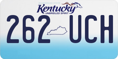 KY license plate 262UCH
