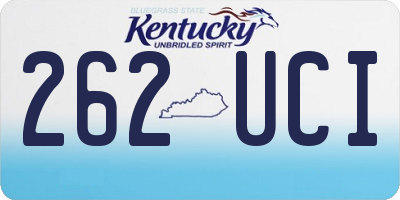 KY license plate 262UCI