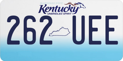 KY license plate 262UEE