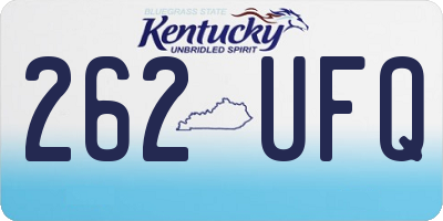 KY license plate 262UFQ