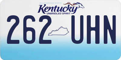 KY license plate 262UHN