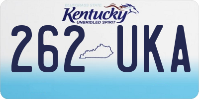 KY license plate 262UKA