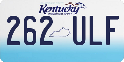KY license plate 262ULF