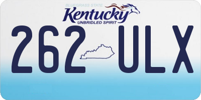 KY license plate 262ULX