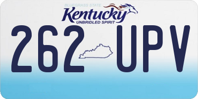 KY license plate 262UPV