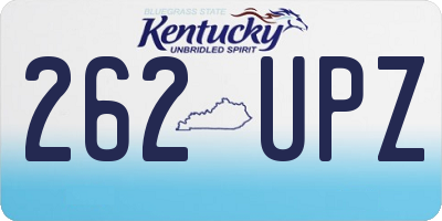 KY license plate 262UPZ