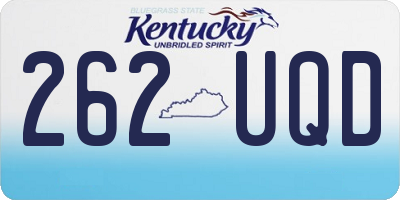 KY license plate 262UQD
