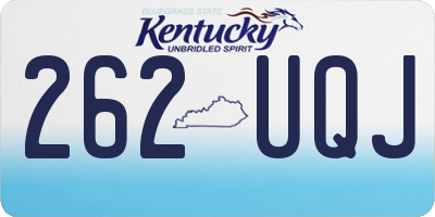 KY license plate 262UQJ