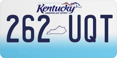KY license plate 262UQT