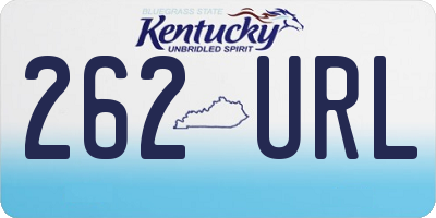 KY license plate 262URL