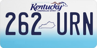 KY license plate 262URN