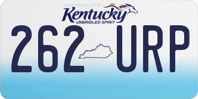 KY license plate 262URP