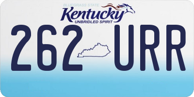 KY license plate 262URR