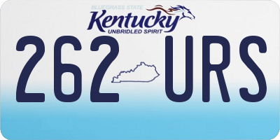 KY license plate 262URS