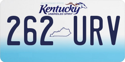 KY license plate 262URV